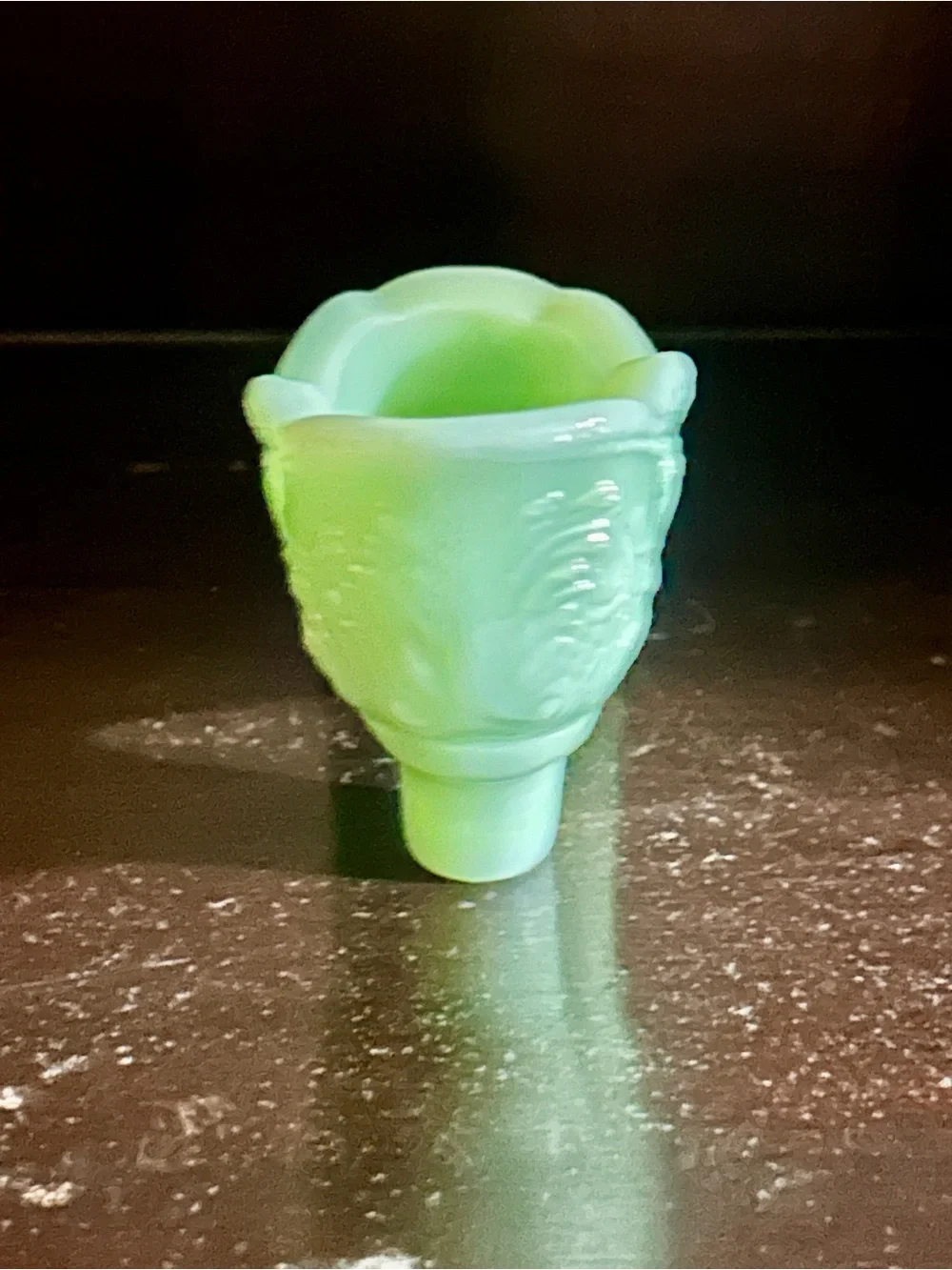 Jadeite Vintage Glass Shoe